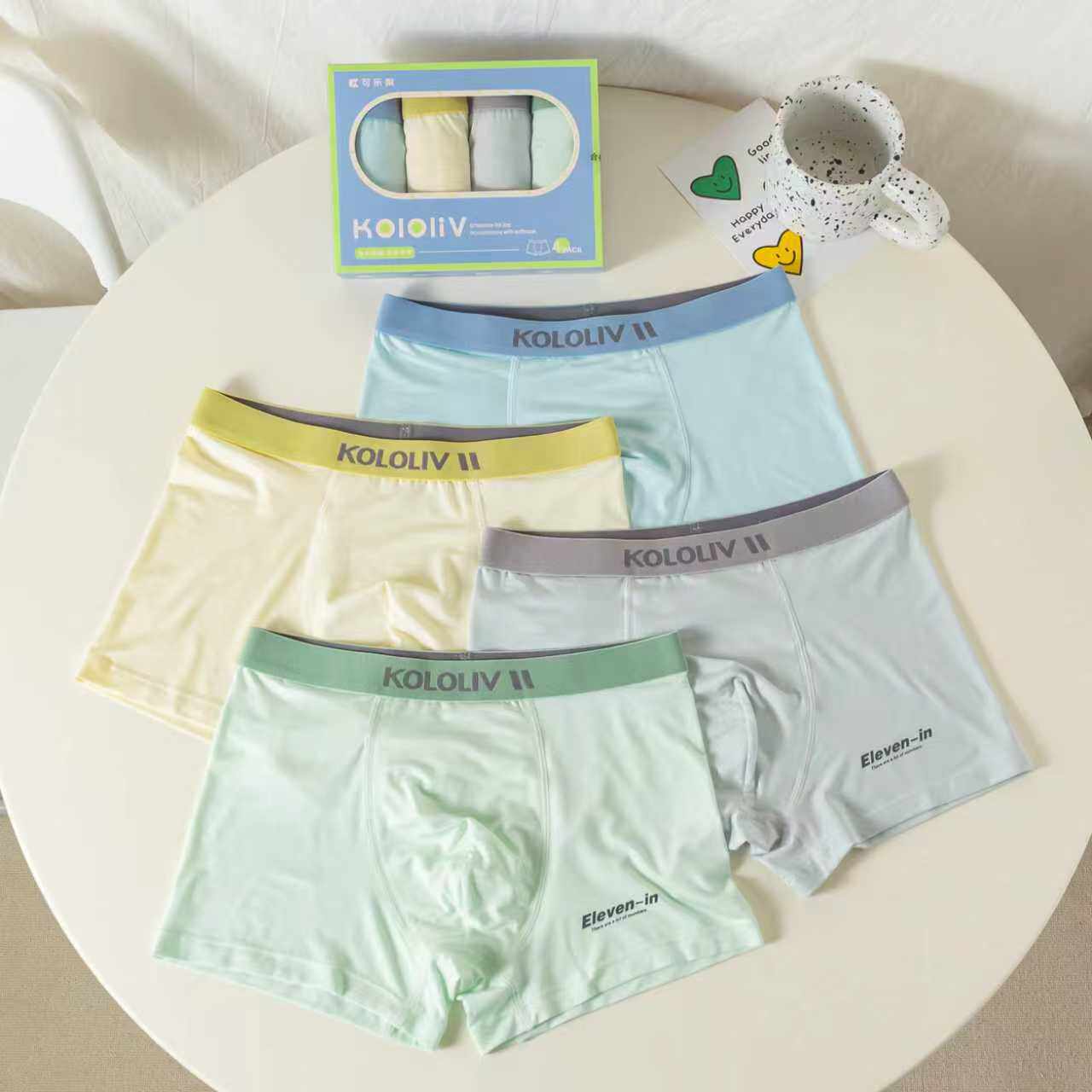 儿童内裤男童内裤 大童男孩子兰精莫代尔平角高中生青少年内裤