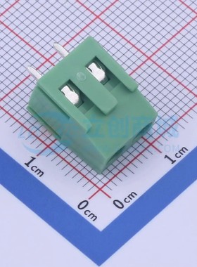TY500-5.08-02P-14-00AH螺钉式接线端子5.08mm 1x2P直插绿色