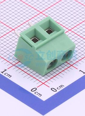 1729128螺钉式接线端子5.08mm 1x2P直插绿色 可开票