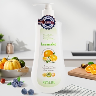 克丝漫1.18L甜橙果蔬餐具净家庭实惠装食品洗涤剂洗洁精