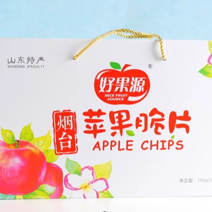 泉源 好果源苹果脆片苹果干无油脱水休闲零食烟台特产35g*4罐礼盒