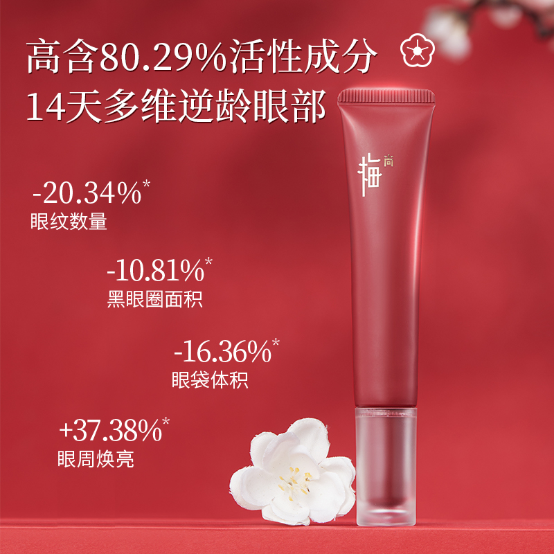 精研花萃柔滑抚纹眼霜三重多肽+大头类黄酮+咖啡抚纹淡黑眼霜