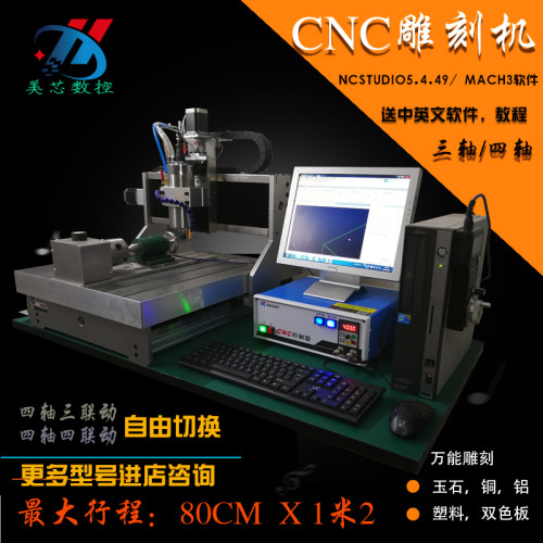 木工小型PVC金属数控雕刻机美芯