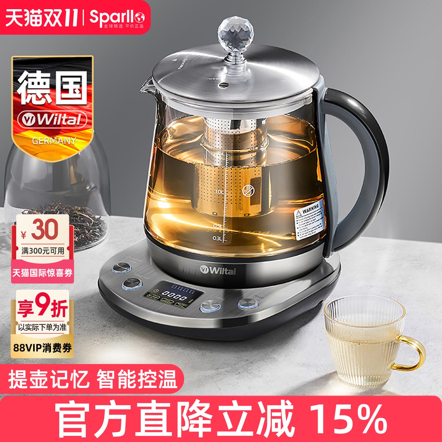 德国家用小型养生壶煮茶器