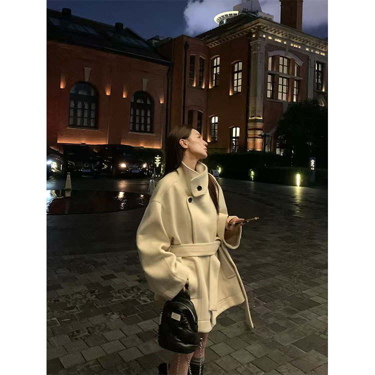 Skk Store lemair*同款 短款廓形毛呢外套呢子大衣女冬季新款图片