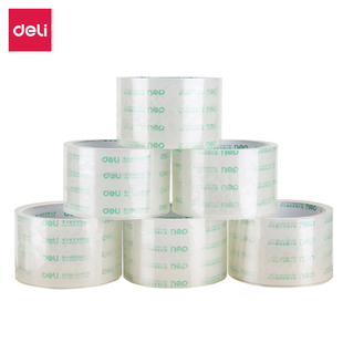得力30321透明胶带 封箱带 仓库打包胶带 60mm*40y 不易断粘性强