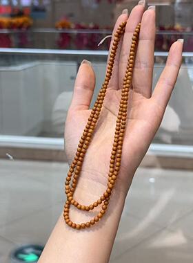 天然橄榄核圆珠手链4-4.5毫米SH