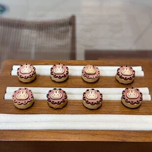 血柏、檀木拼接草莓兔子饼干SH