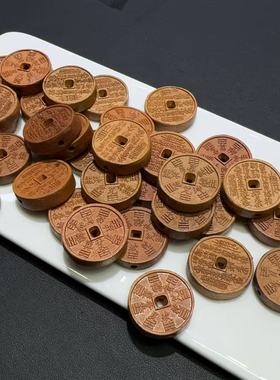 桃木山鬼花钱到货尺寸25mmDS