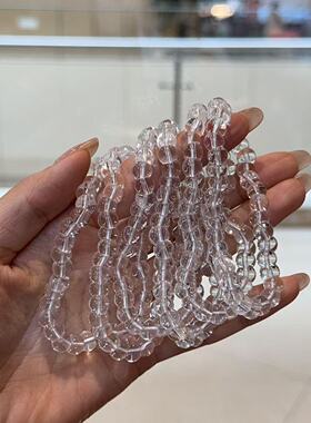 天然白水晶大肠8毫米SH