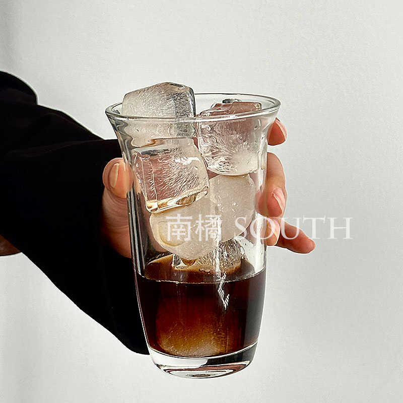 南橘South复古敞口透明玻璃杯