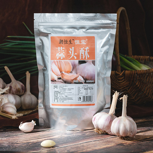 潮恒生蒜头酥500g袋装商用潮汕特产炸蒜蓉酥汤粉调味料增香料