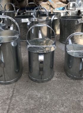 纯手工制作5L 12L 20L白铁皮加油桶长嘴油壶备用装油桶带盖