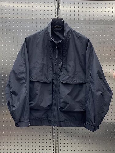 夹克男秋季新款结构款工装立领外套男潮牌纯色百搭休闲外套冲锋衣