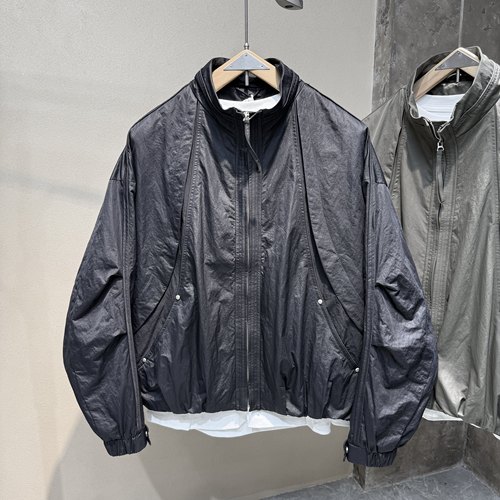 户外冲锋衣男秋季新款工装立领外套男潮牌宽松高街痞帅夹克男上衣