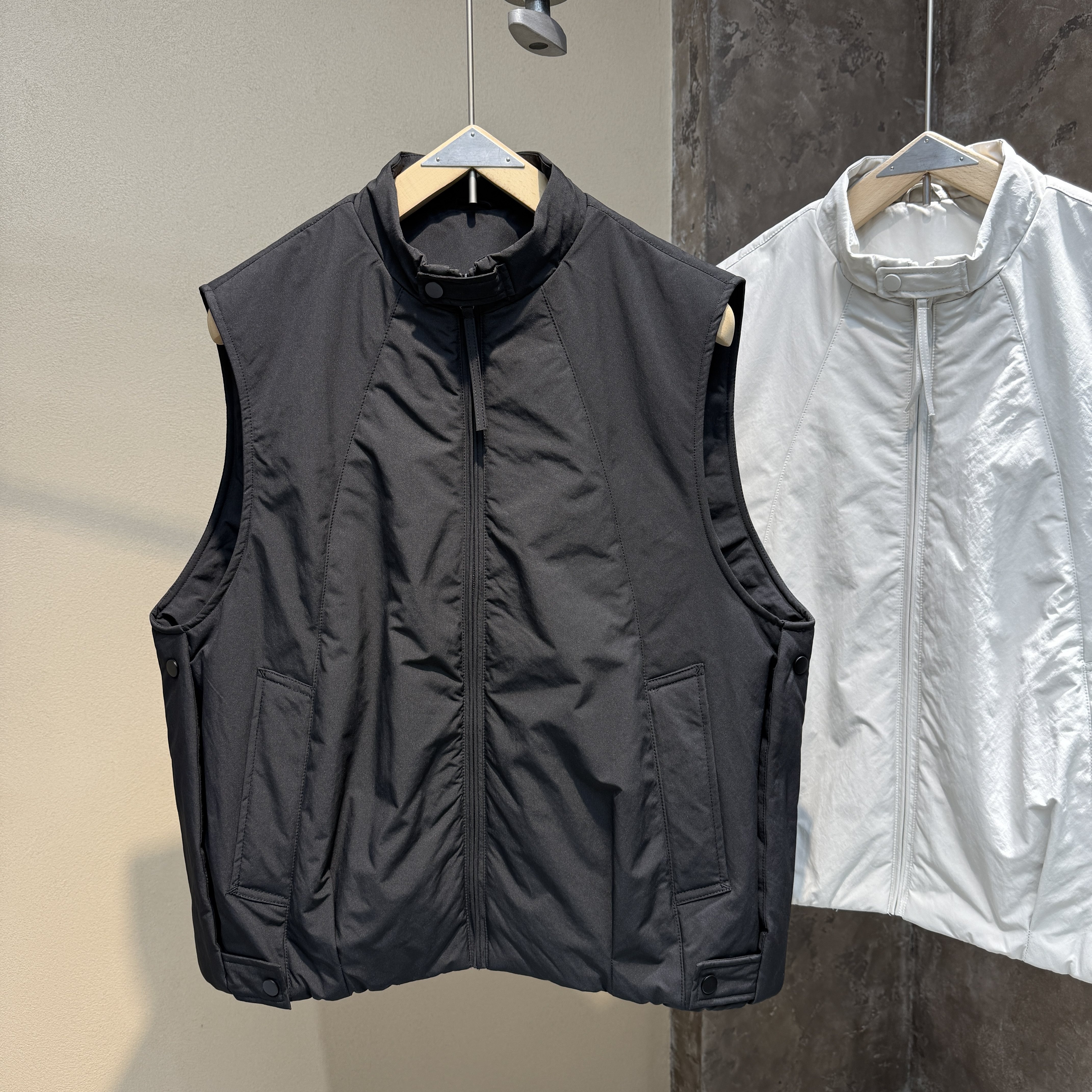 秋冬季新款工装立领棉马甲男防风抗寒加棉坎肩上衣男款棉服外套图片