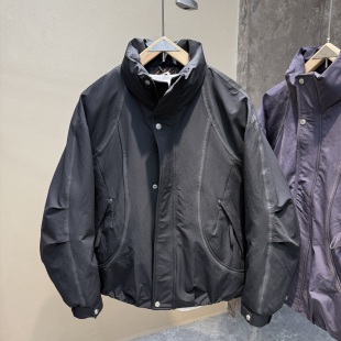 90鸭绒立领羽绒服男士冬季新款宽松加厚抗寒保暖工装冲锋衣外套男