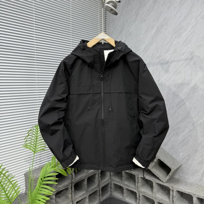 秋季新款工装夹克男士户外冲锋衣时尚潮牌百搭连帽休闲外套男上衣