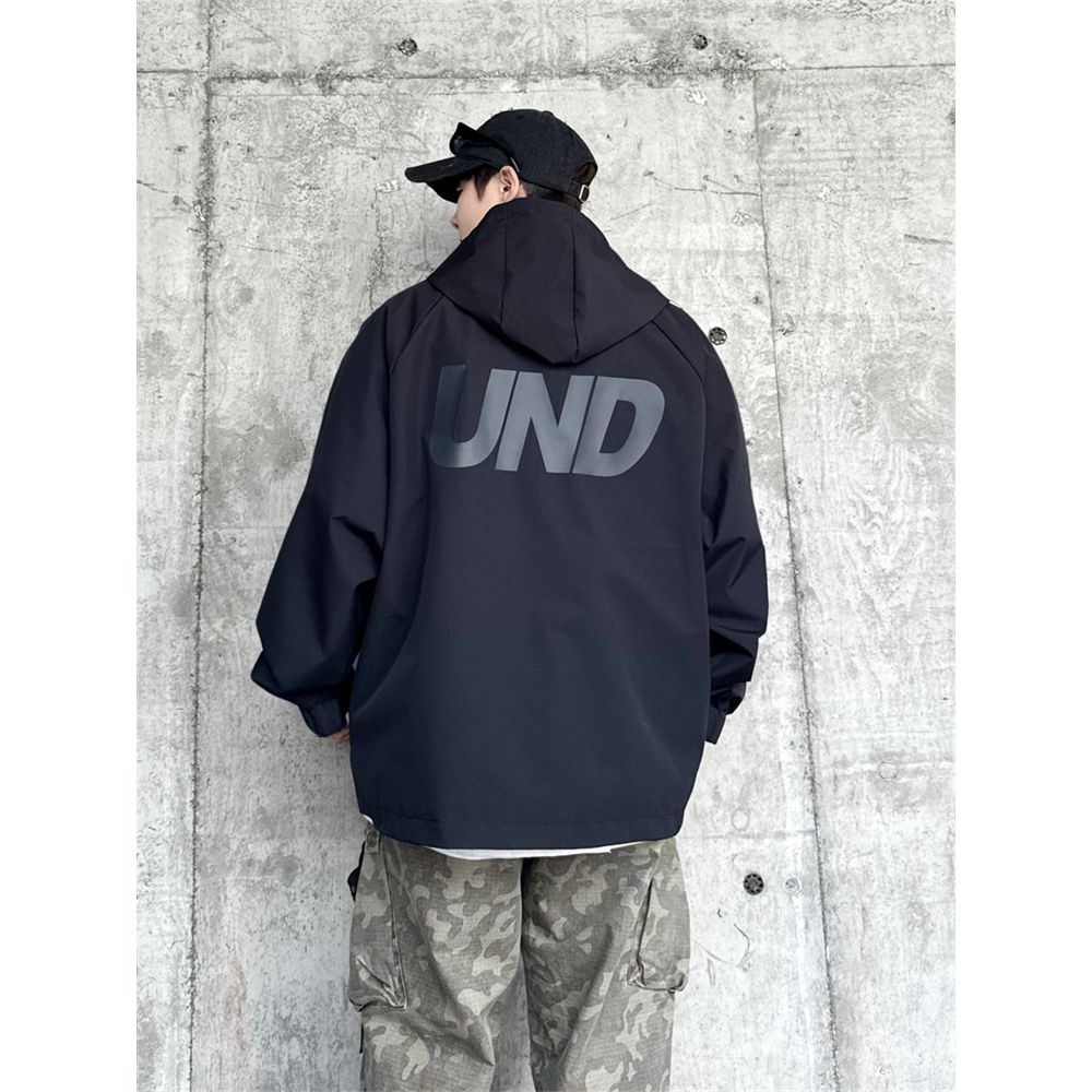 美式潮牌户外加肥加大码工装冲锋衣夹克男士2025新款休闲时尚外套