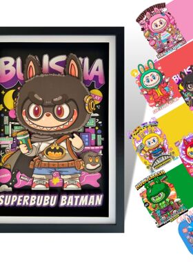 凹凸Panda手作SuperBubu超级英雄Batman蝙蝠侠 潮玩纸艺立体挂画