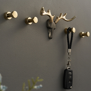 黄铜挂钩格栅板挂衣钩入户门后玄关衣帽钩墙上衣帽钩衣柜免打孔