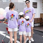 我们在一起亲子活动班服夏季 幼儿园中小童团体表演服t恤 纯棉短袖