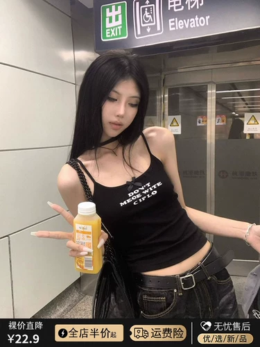 Майка топ, приталенное белье для повседневной носки, футболка без рукавов, в американском стиле