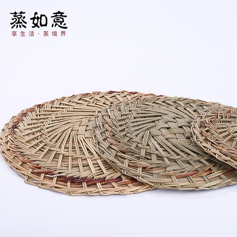 蒸如意蒸笼草垫子空心草垫不粘手工编织家用圆形小笼包子垫竹蒸垫|msdalam kategori pinggan mangkuk, pinggan mangkuk, sangkar pinggan mangkuk/rak - dari Buy2taobao.com untuk memberikan perkhidmatan ejen Taobao profesional membeli
