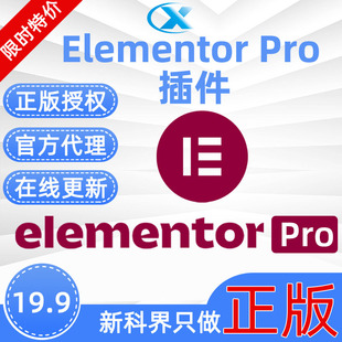 Elementor Pro官方正版激活WordPress主题外贸商城插件高级编辑器