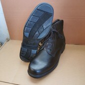 绒皮鞋 男式 真皮方头中高帮系带冬季 瑕疵品处理库存老式 加绒防寒鞋