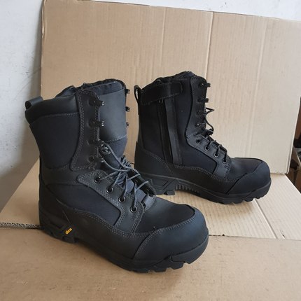 3515库存正品老式防护靴男真皮高帮户外靴防砸防扎侧拉链重工皮靴