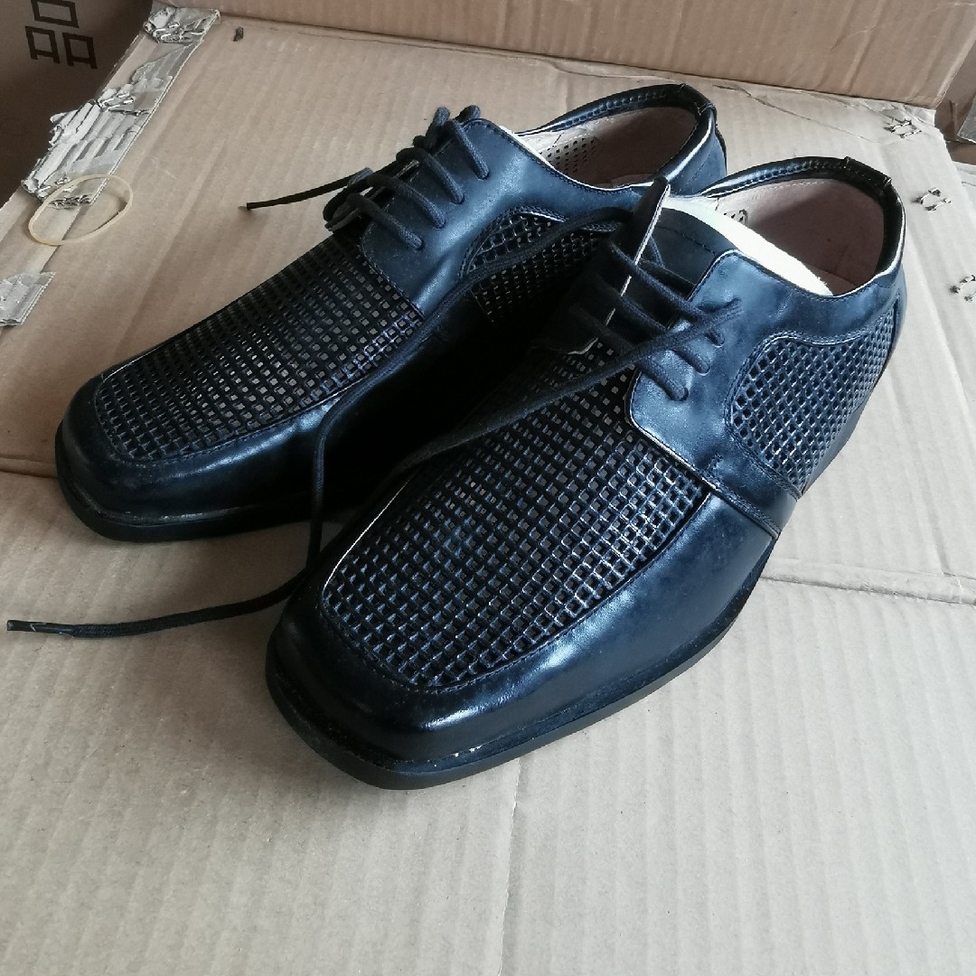 01皮凉鞋男士夏季皮鞋网眼方头系带