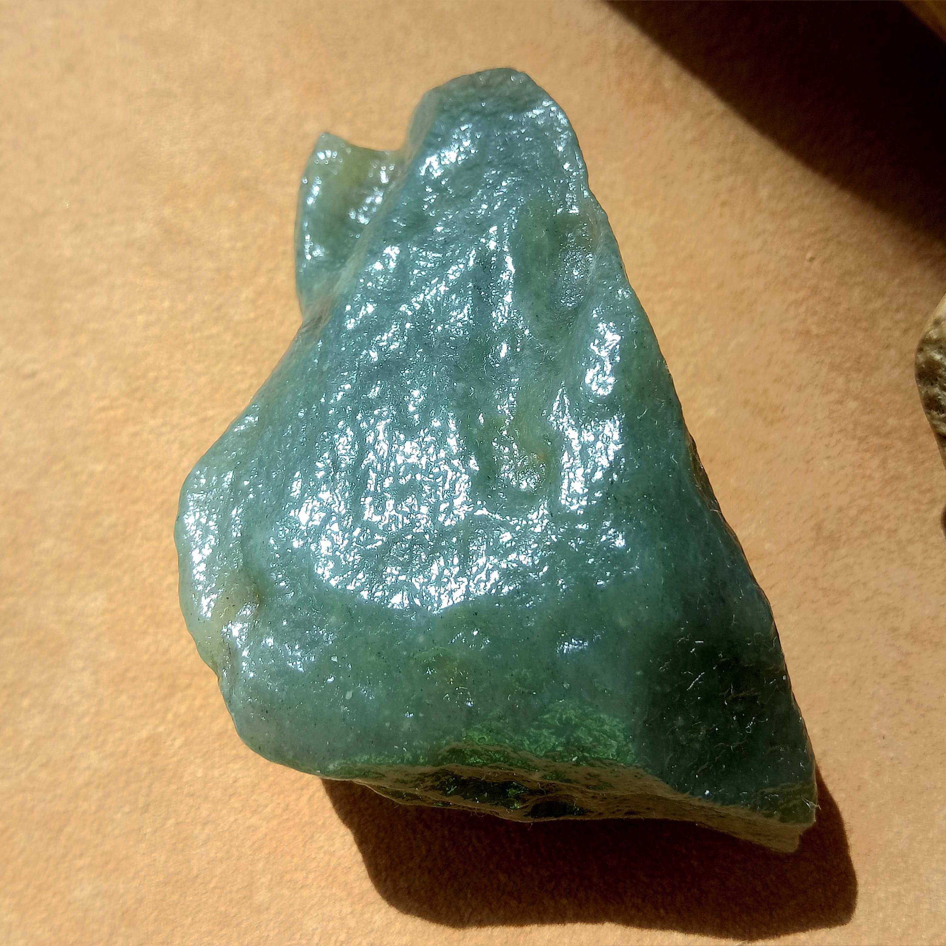 若羌戈壁料原石把件油润细腻青玉青花干净风化好可雕刻和田玉原石