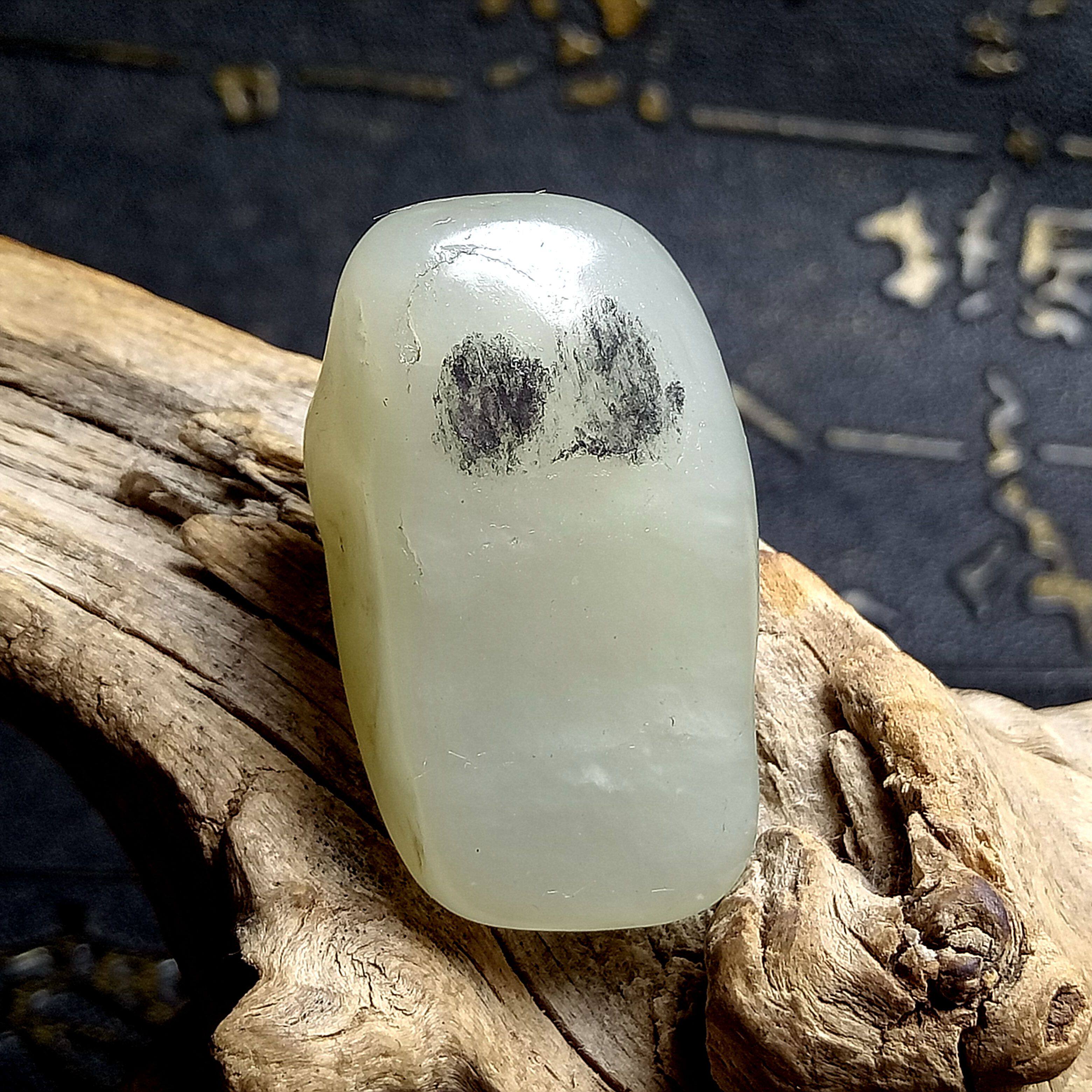 油库料籽料原石和田玉独籽天然玉龙河青花特色油库小籽吊坠玩料