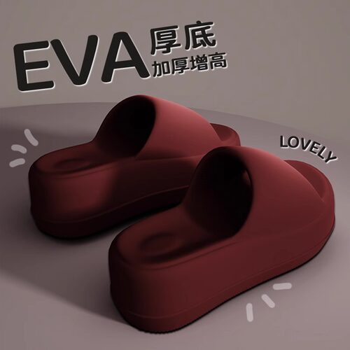 eva厚底增高踩屎感凉拖鞋女士夏季简约外穿家居室内户外海边沙滩