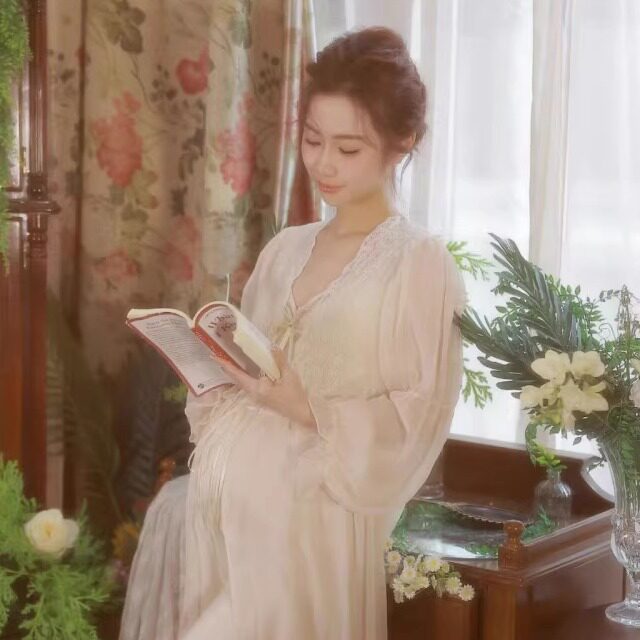 新款法式蕾丝纱裙孕妈咪摄影服