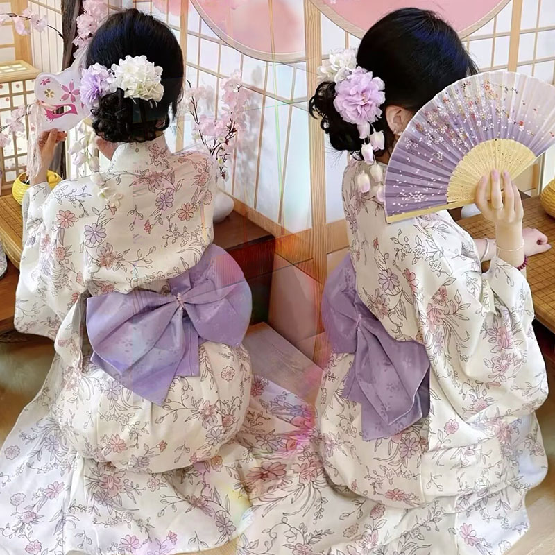 日系紫色和服影楼写真服