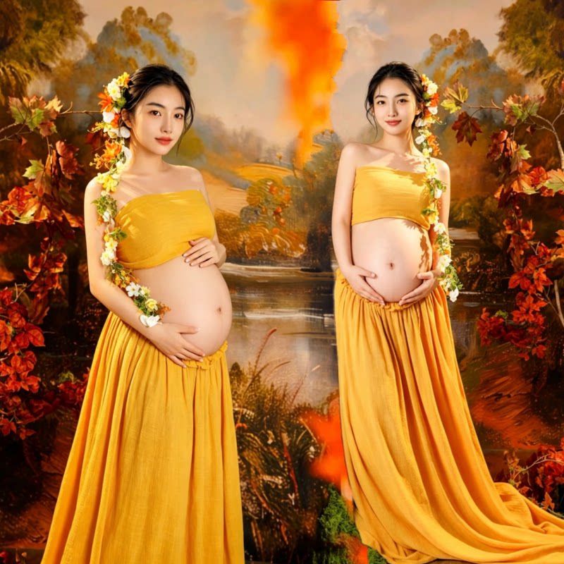 复古孕妇照摄影写真服装