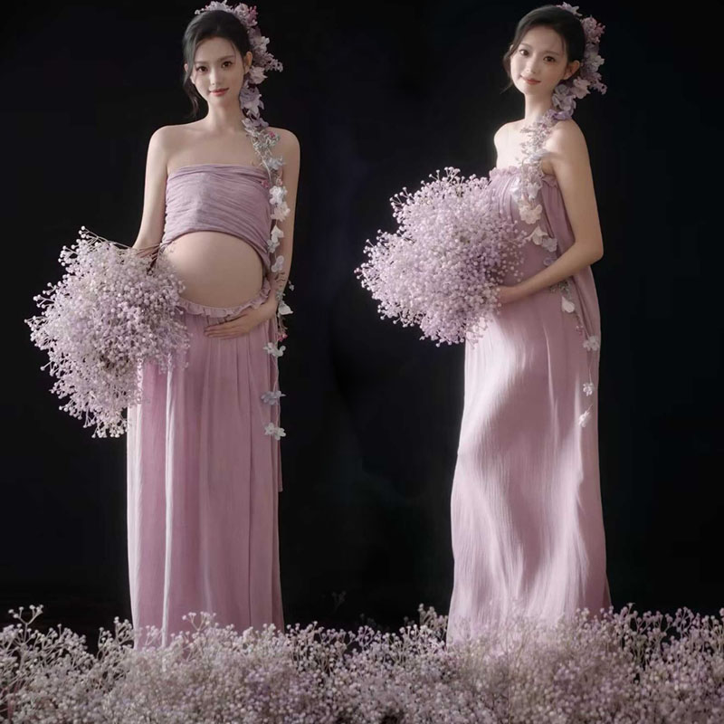 艾美影赏孕妇影楼抹胸裙