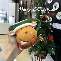Рождественская кубка Nordic ins милая девочка Cup Cust Creative Student Trend Trend Trend Ceramic Water Cup Cup Cup Cup