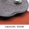 Lotus natural circular Black stone tea tray household Simplicity Block stone Strait Kungfu Online tea set drainage