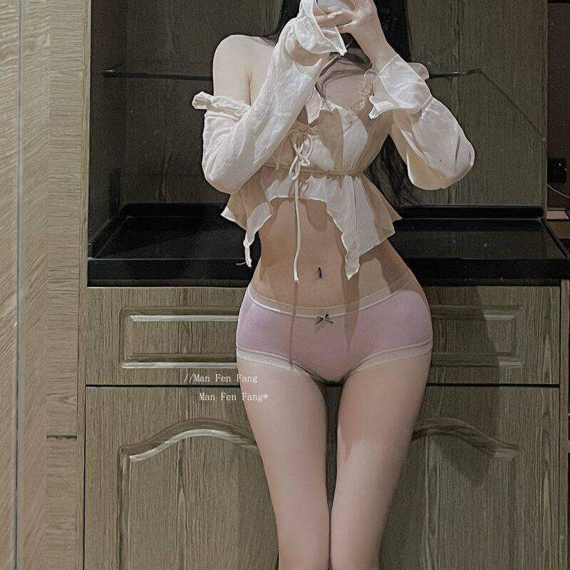 可欲可纯日系莫代尔性感蕾丝内裤