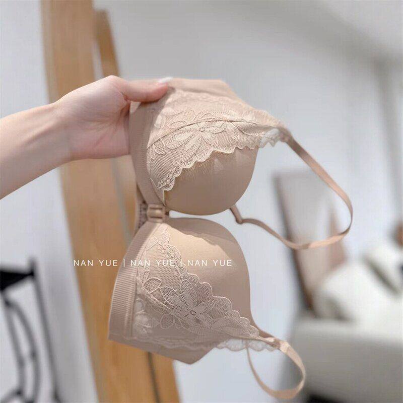 女神穿搭笔记前扣内衣女小胸聚拢显大收副乳防下垂调整型无痕文胸