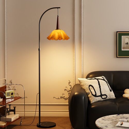 法式复古落地灯客厅沙发旁氛围