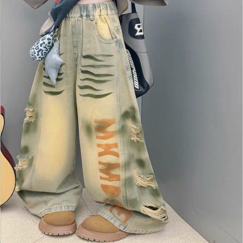 女童2026夏季中长款短袖T恤套装