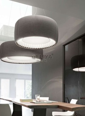 Luceplan简约布艺吸音吊灯健身休闲艺术餐厅会议洽谈办公区图书馆