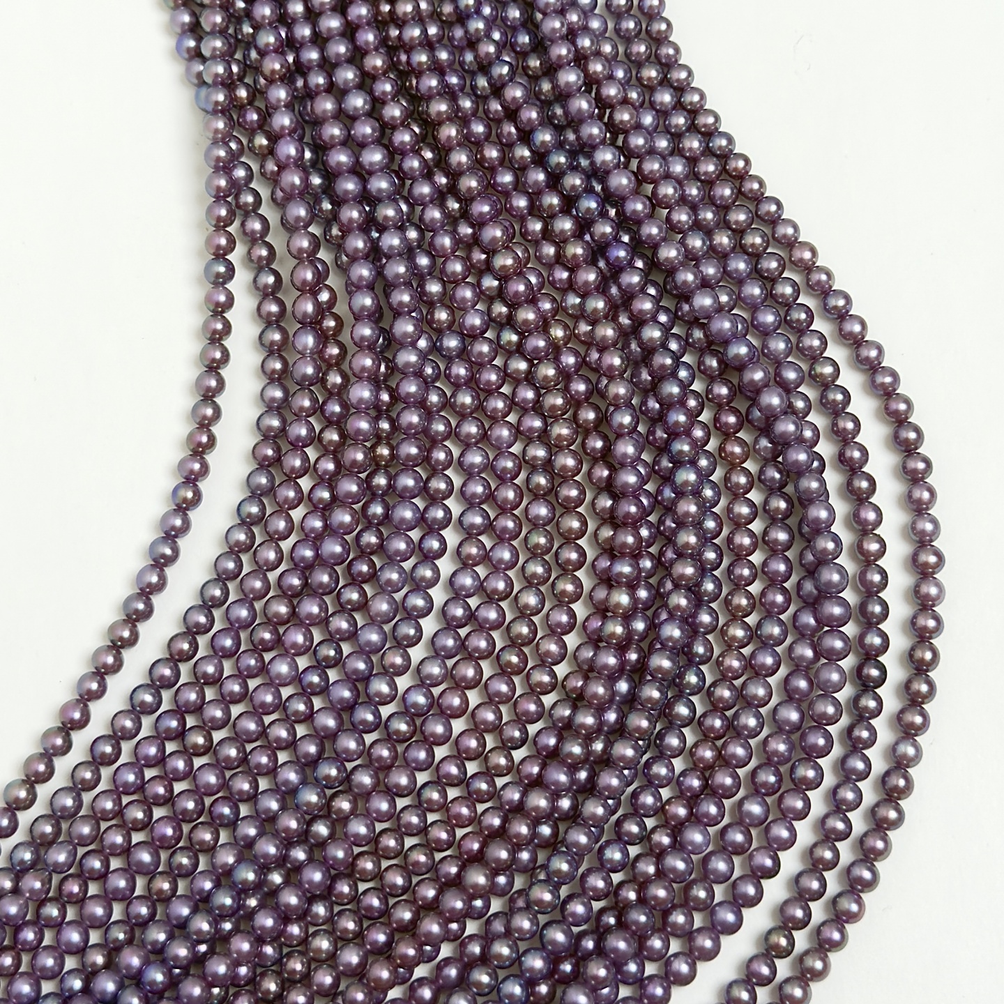 《幽兰紫钥》4-5mm紫色小珍珠项链极光淡水珍珠气质稀有蓝莓紫