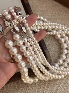 fever同款珍珠项链女轻奢小众锁骨链高级感颈链choker配饰毛衣链