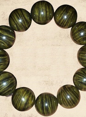 大叶人工做色金丝楠木乌木阴沉木手串男满水波佛珠手链饰品民族风