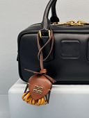 女士牛皮花朵包包挂件 M家挂饰 真皮包配件 miu家配件 挂绳包挂